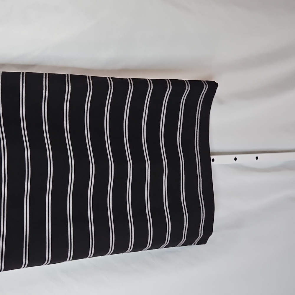 Ann Taylor Loft Black & White Striped Ruffle Sleeve Shift Dress Size 14 - Picture 6 of 7